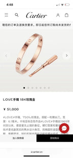 Cartier LOVE earrings Rose gold Bangle B8028200