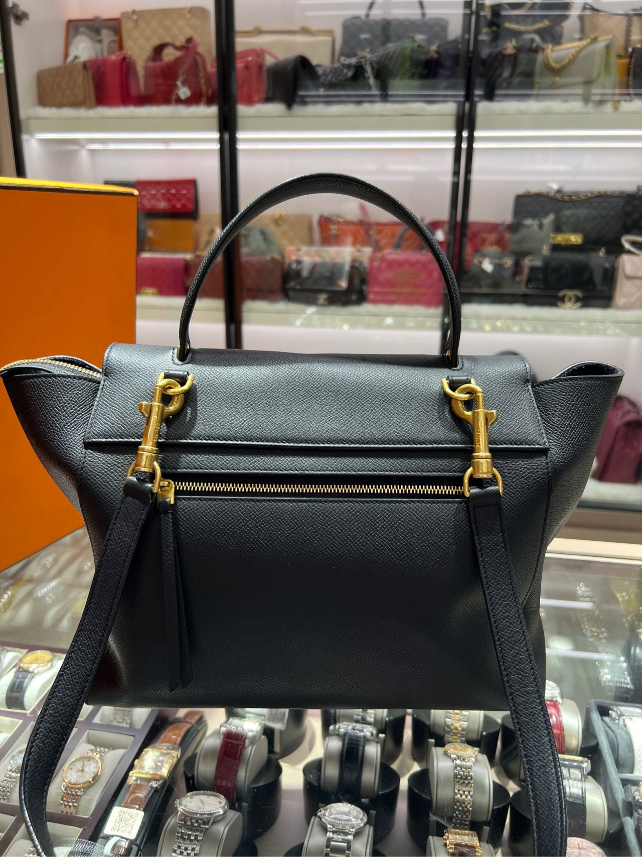 Celine BELT micro-grain cowhide leather handbag 189153ZVA.38NO