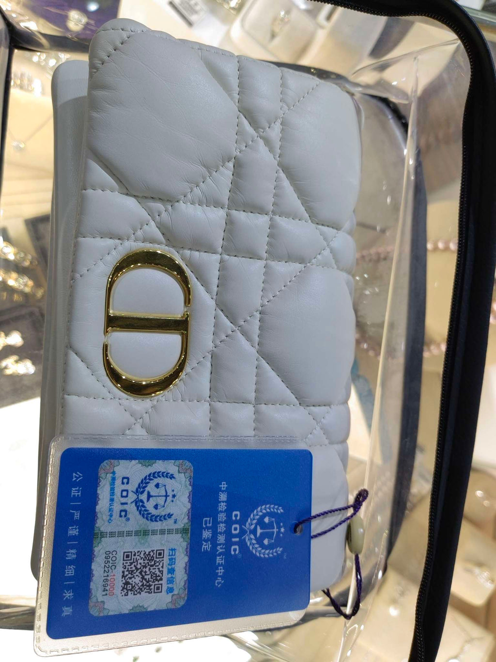 Dior Leather White Clutch S5135UNGX_M030