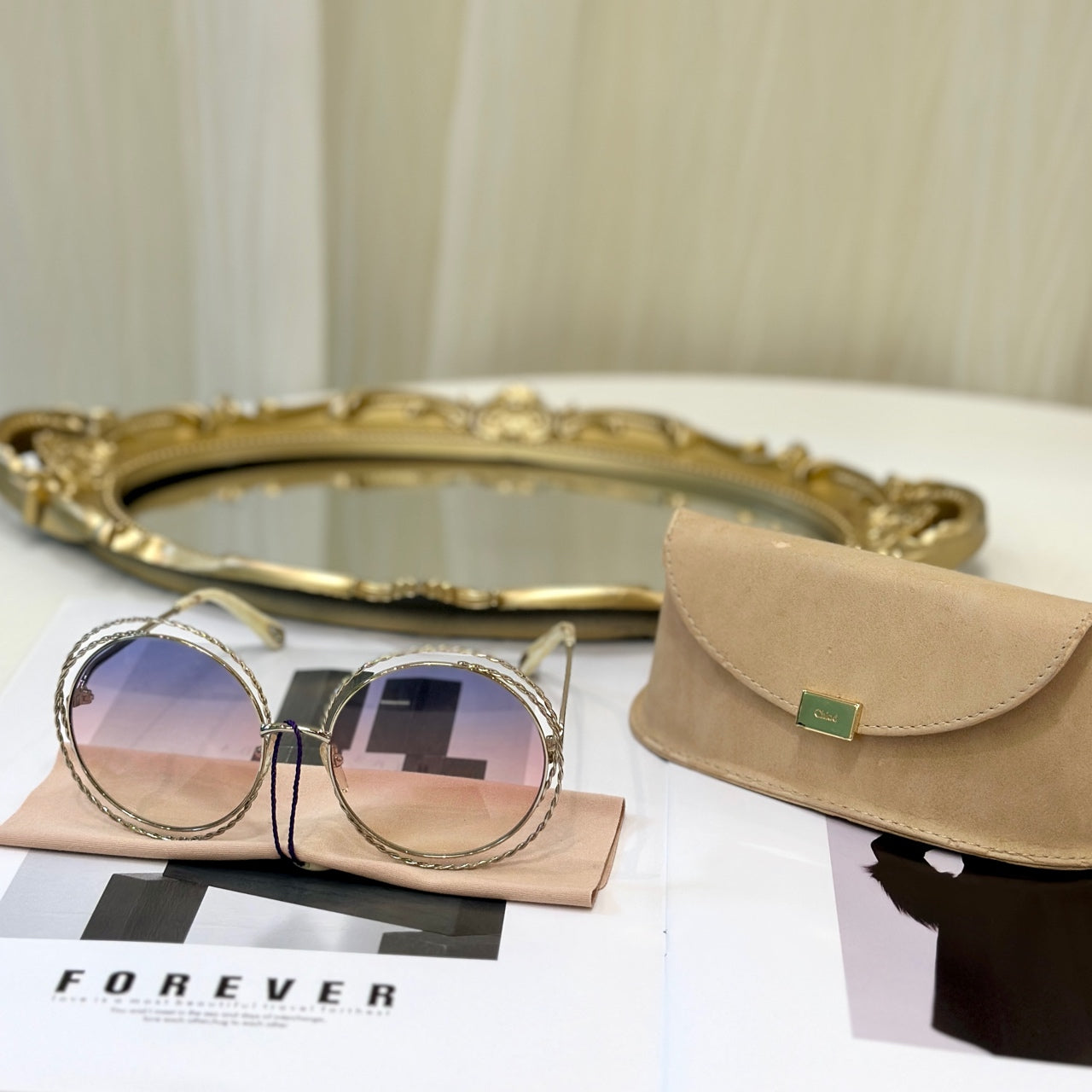 Chloe/寇依 Pink Sunglasses