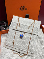 Hermes Blue Necklace