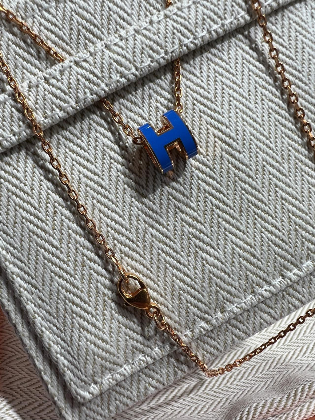 Hermes Blue Necklace