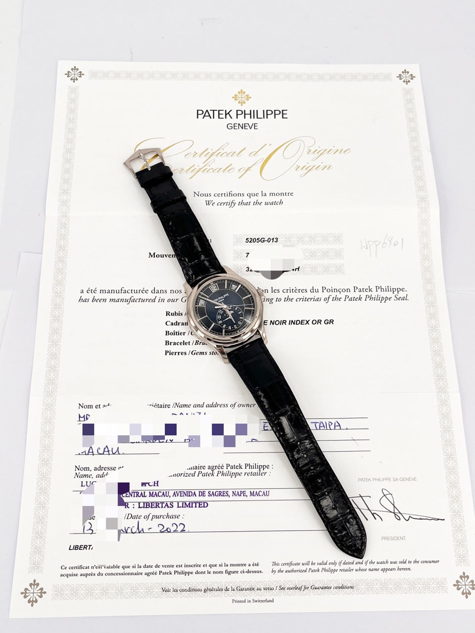 Patek Philippe Complicated Timepieces Collection Mechanical watch 40 5205G-013