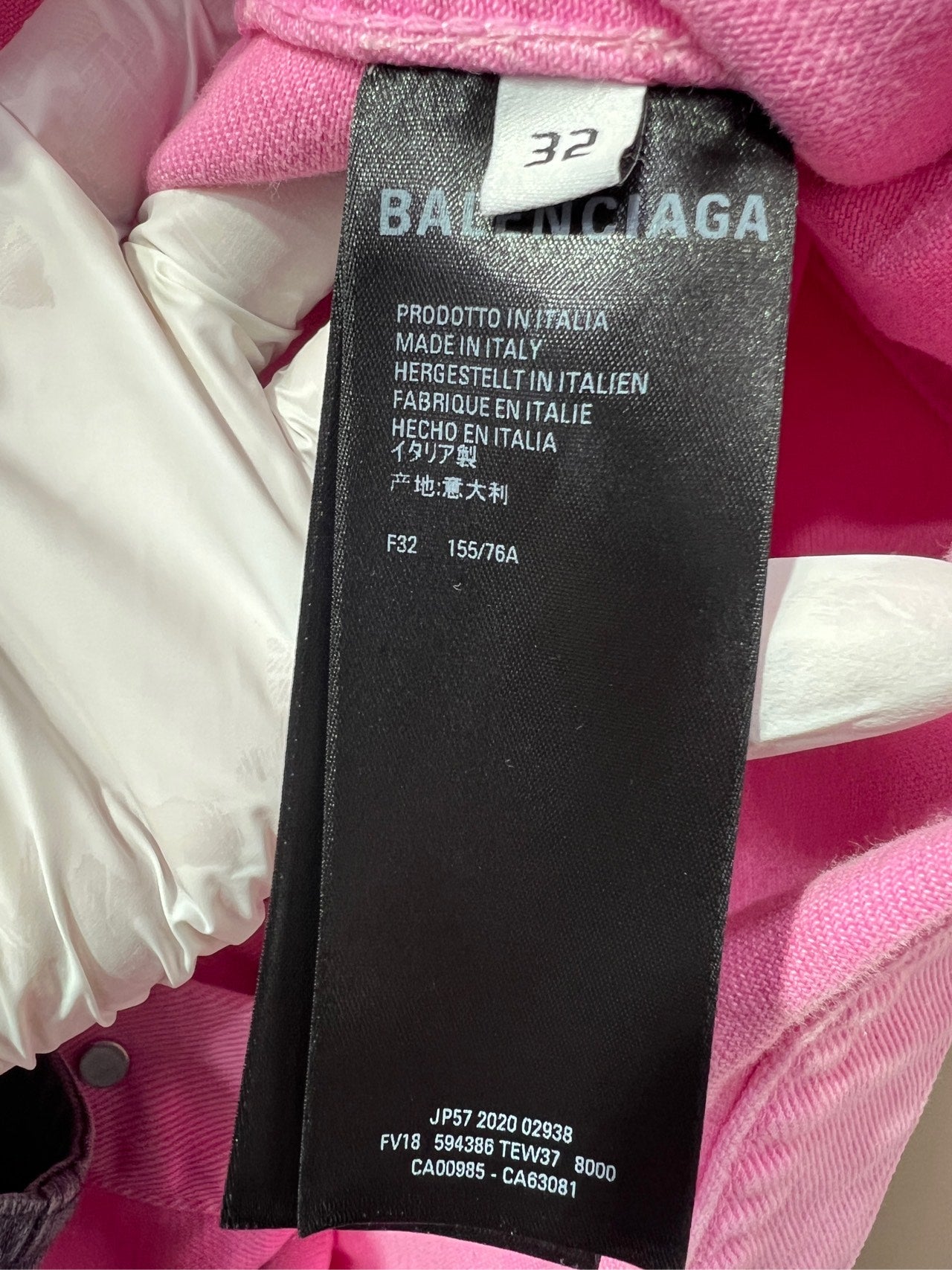 Balenciaga LOGO Pink Coat 594386TEW378000