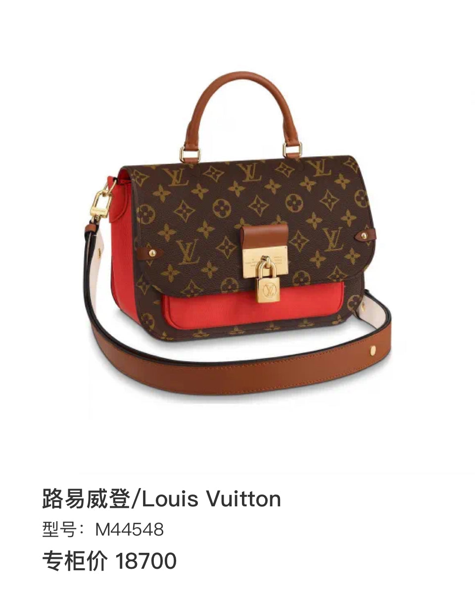 Louis Vuitton Red Satchel M44548