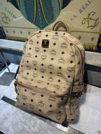 MCM Stark Visetos Canvas White Backpack Approx. 15.5 x 33.5 x 41.0 cm MMKAAVE09I8001