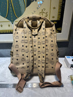 MCM Stark Visetos Canvas White Backpack Approx. 15.5 x 33.5 x 41.0 cm MMKAAVE09I8001