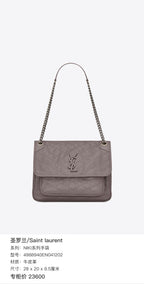 Saint laurent NIKI series handbags Leather Gray 4988940EN041202