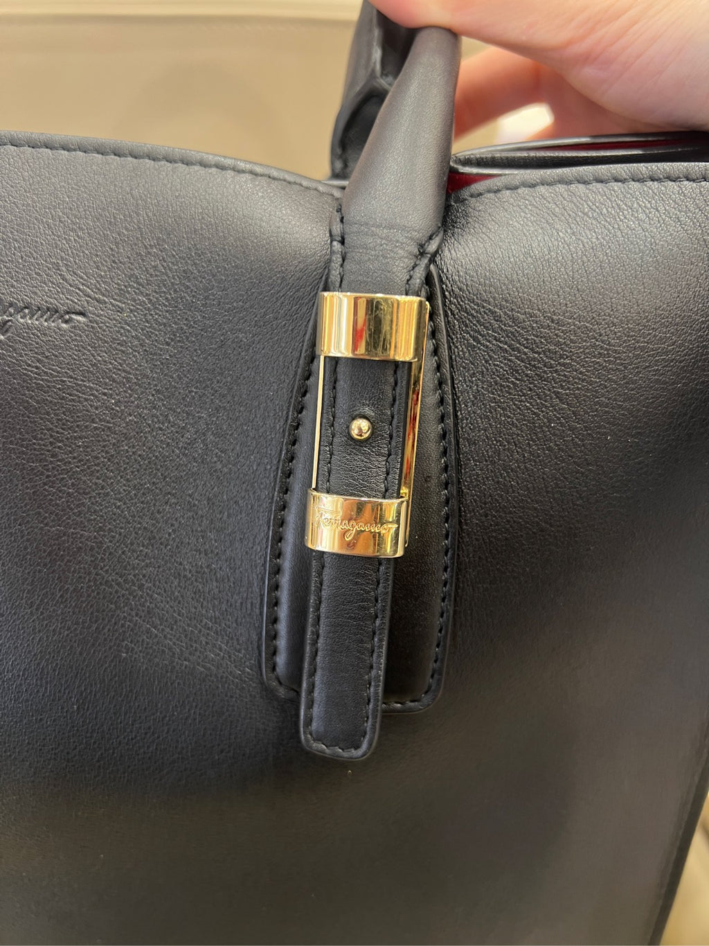 Salvatore Ferragamo Black Satchel