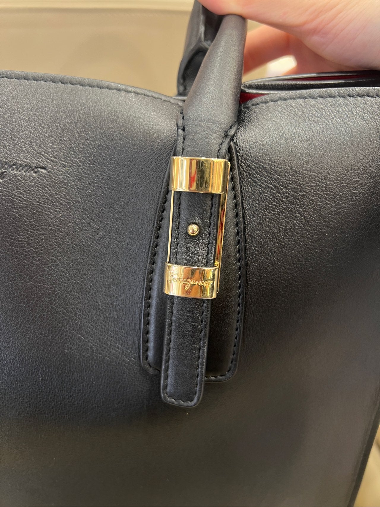 Salvatore Ferragamo Black Satchel