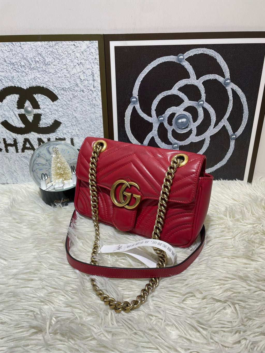 Gucci GGMarmont Collection Mini Shoulder Bag Red 446744AADPJ6207