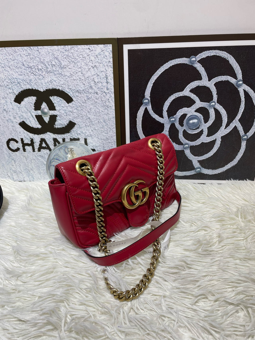Gucci GGMarmont Collection Mini Shoulder Bag Red 446744AADPJ6207