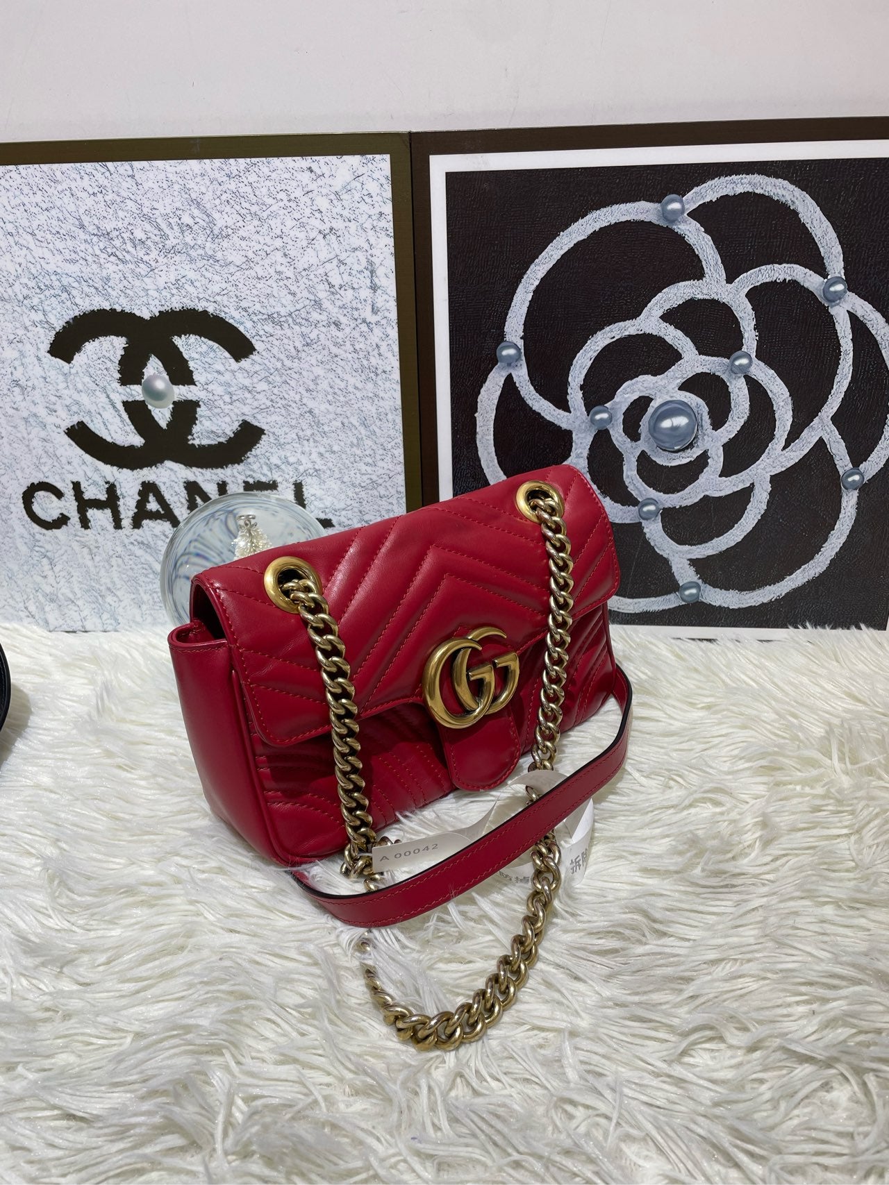 Gucci GGMarmont Collection Mini Shoulder Bag Red 446744AADPJ6207