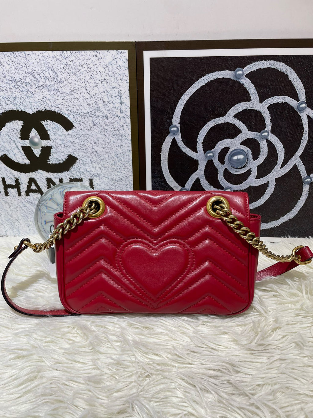 Gucci GGMarmont Collection Mini Shoulder Bag Red 446744AADPJ6207