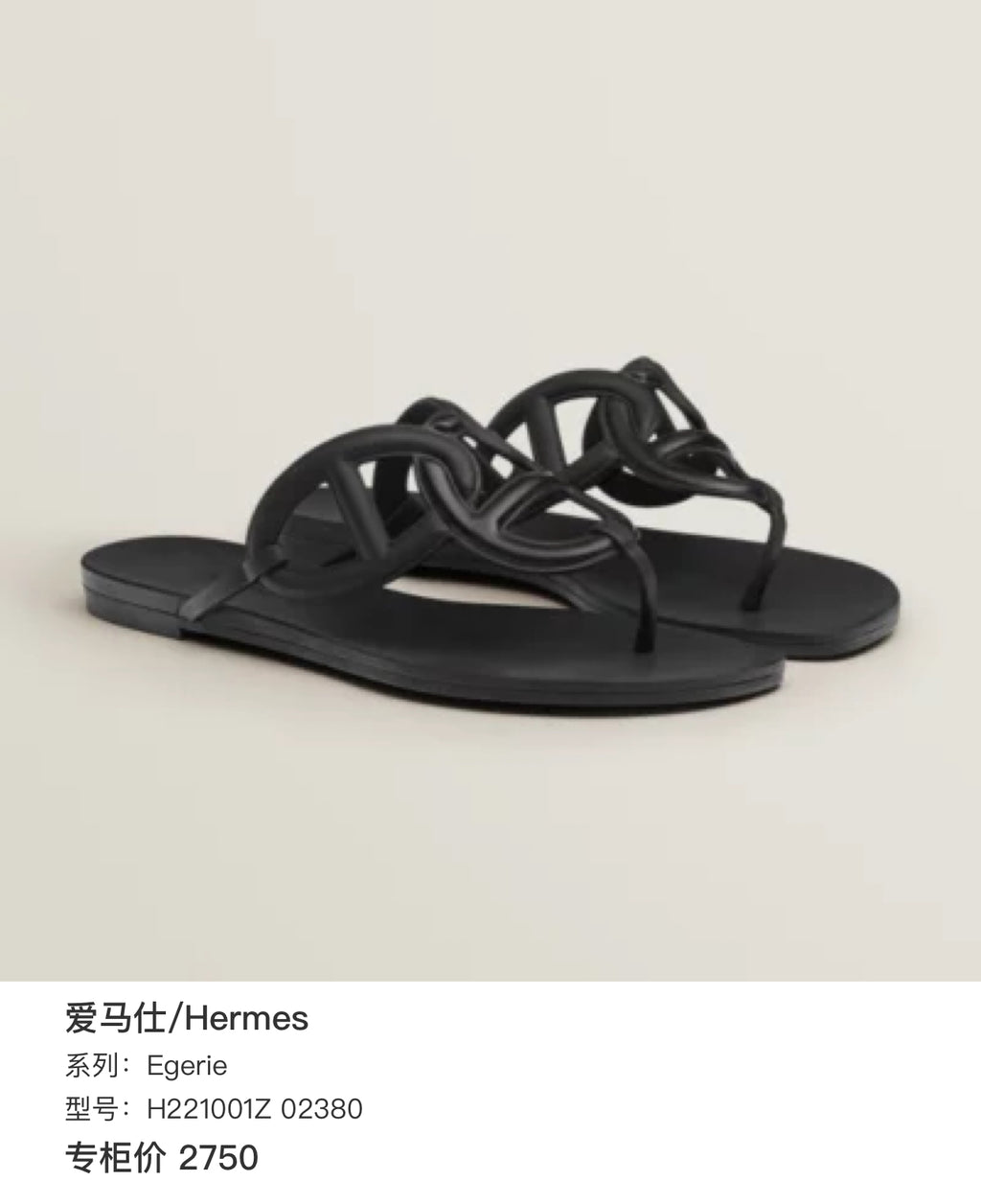 Hermes Egerie Flip flop H221001Z 02380