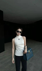 Loewe Cropped Anagram tank top in cotton Cotton XS|S|M|L|XL|XXL S359Y23X85-2100