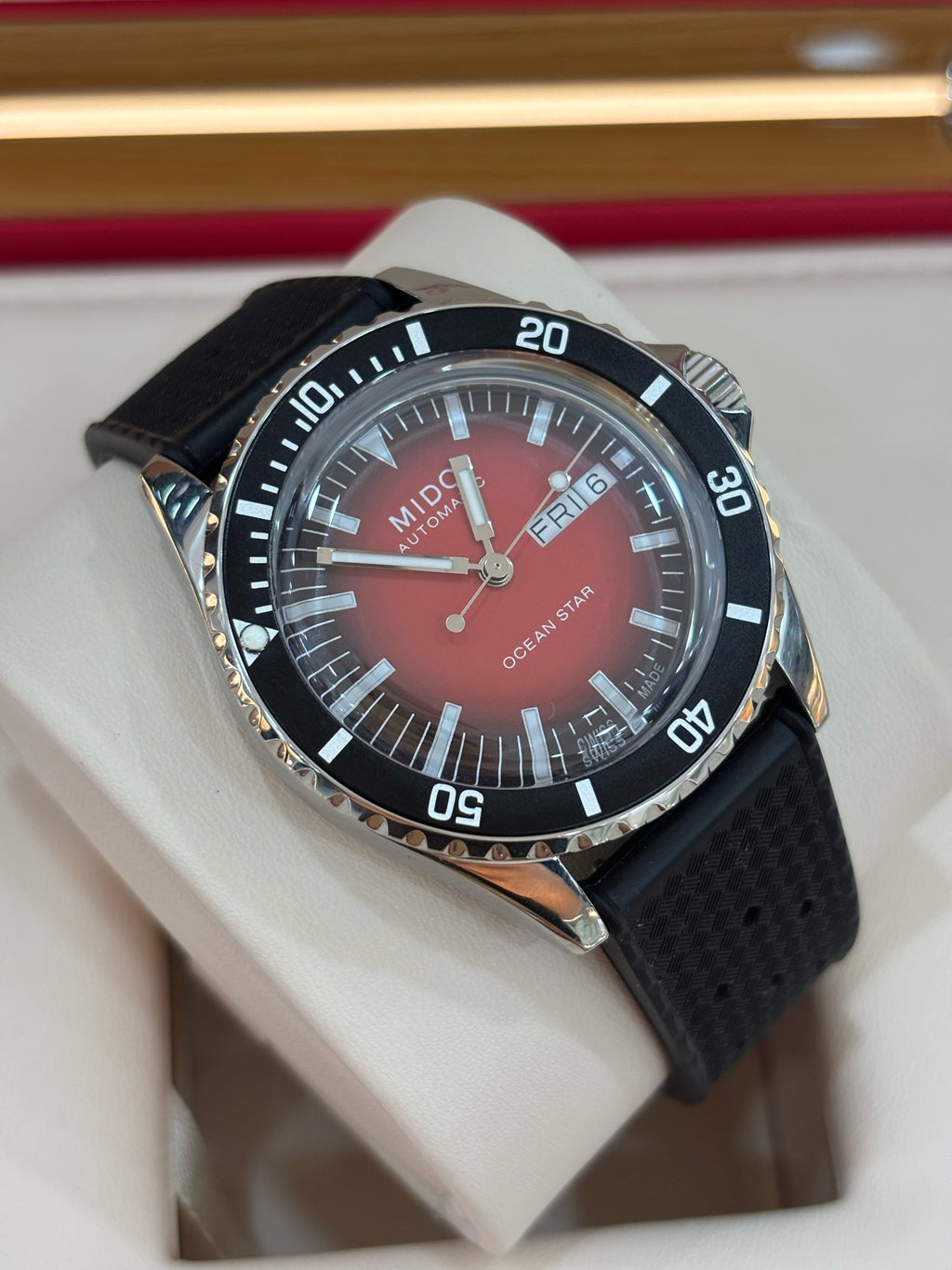 Mido Pioneer Red Automatic (self-winding) watch 40.5 millimeters M026.830.17.421.00