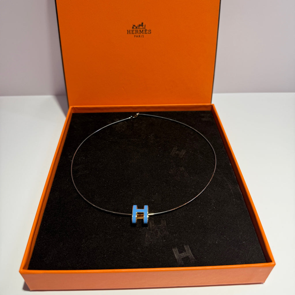 Hermes Blue Necklace