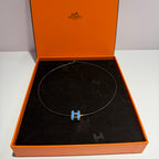 Hermes Blue Necklace