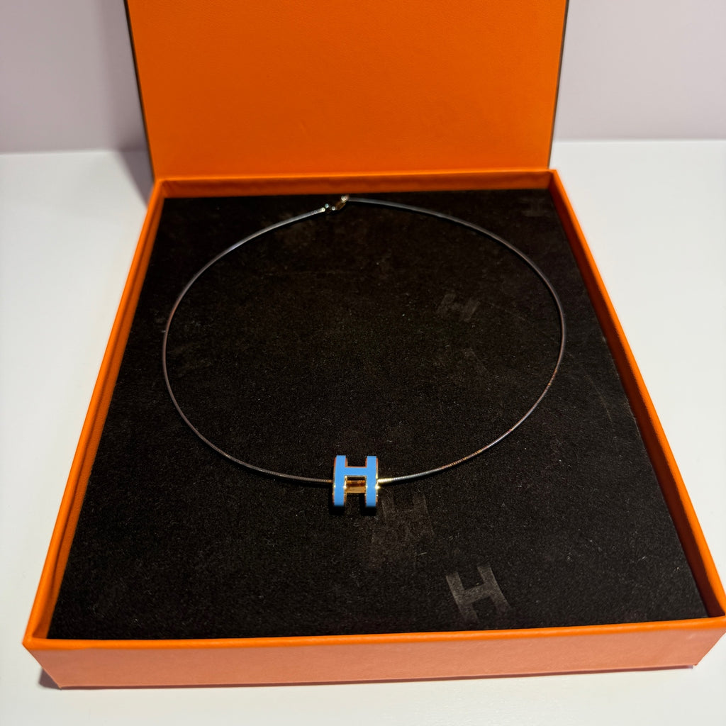 Hermes Blue Necklace