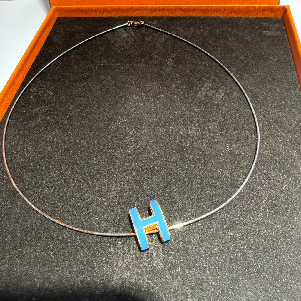 Hermes Blue Necklace