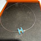 Hermes Blue Necklace