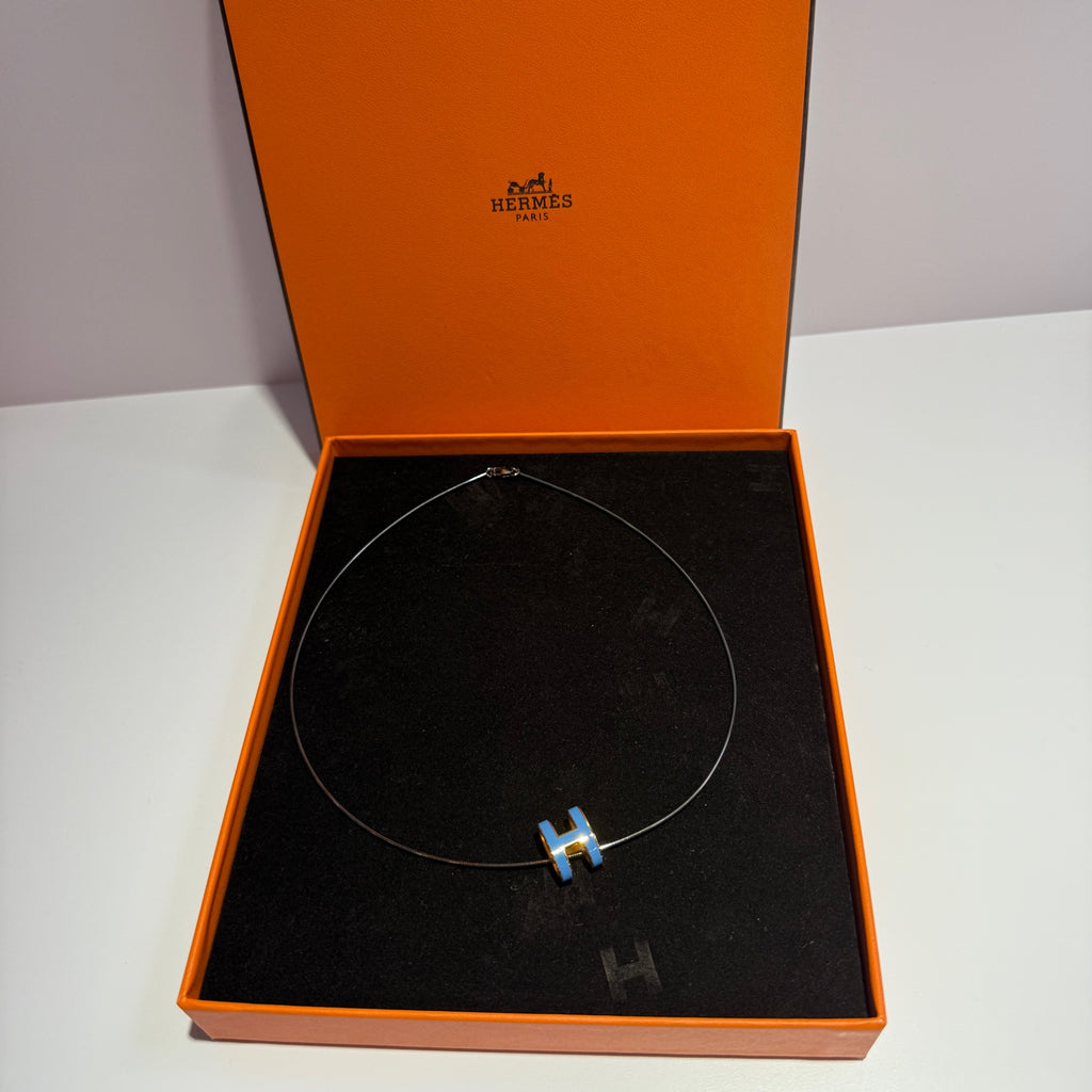 Hermes Blue Necklace