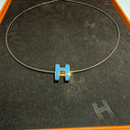 Hermes Blue Necklace