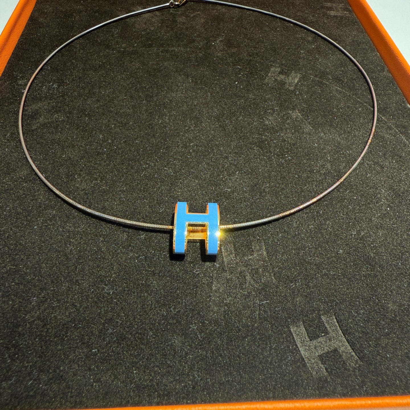 Hermes Blue Necklace