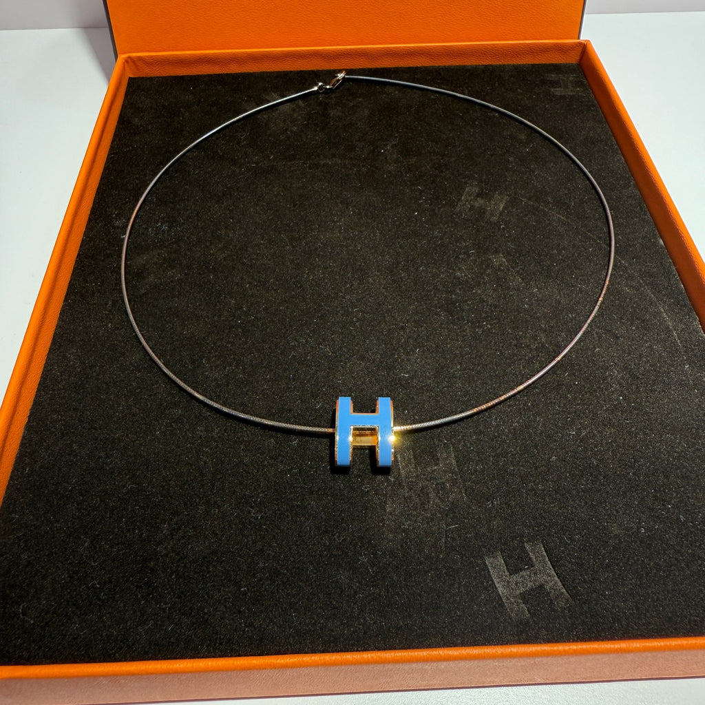 Hermes Blue Necklace