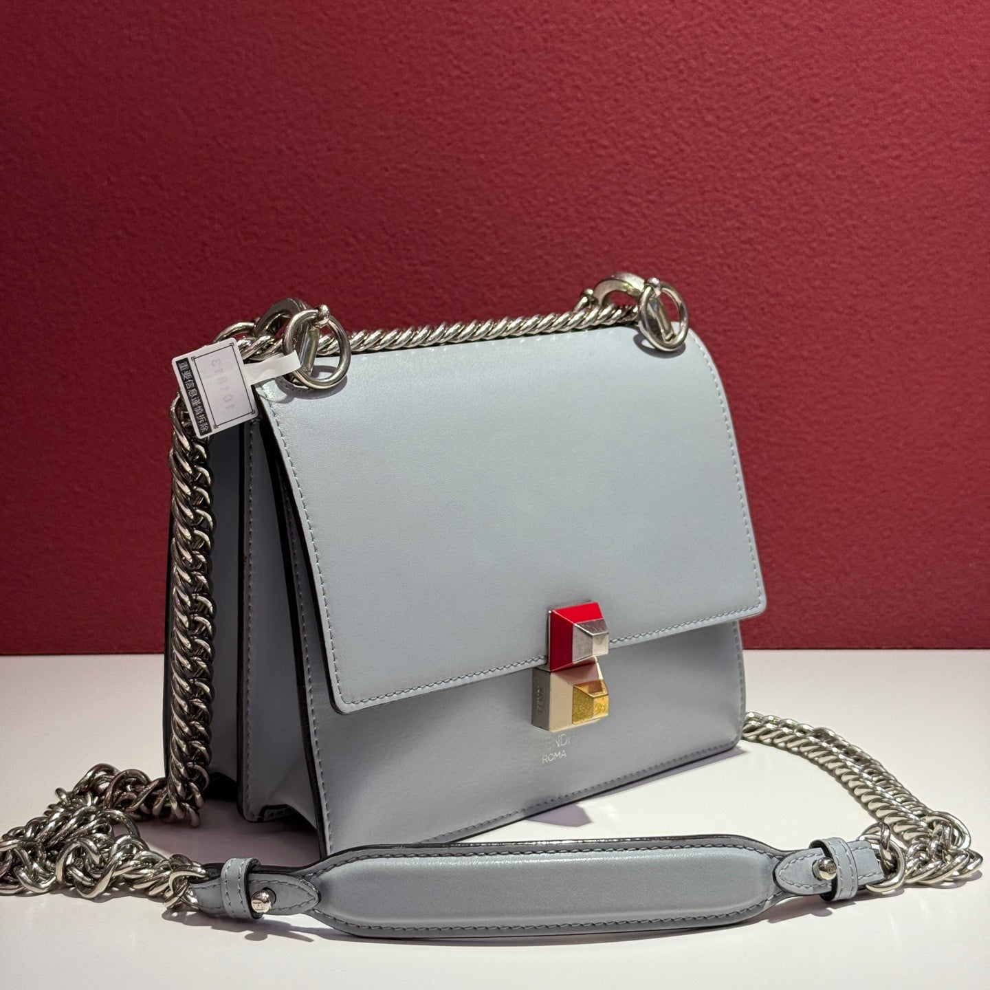 Fendi Blue Shoulder Bag 8M0381-SR0-F06R4