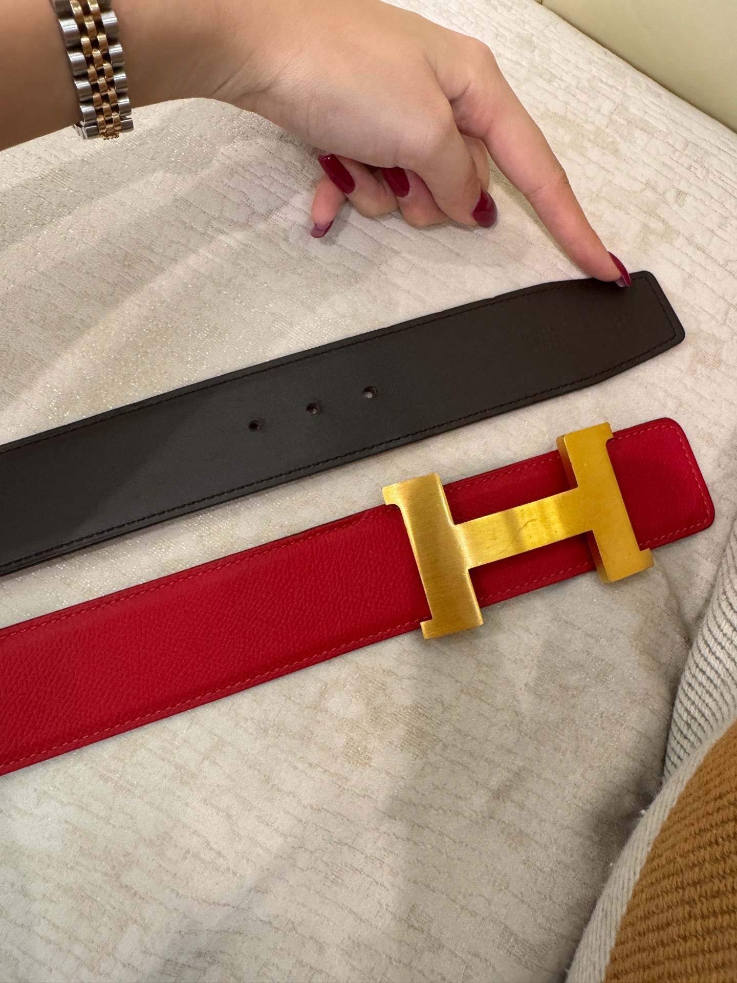 Hermes Gold Belt
