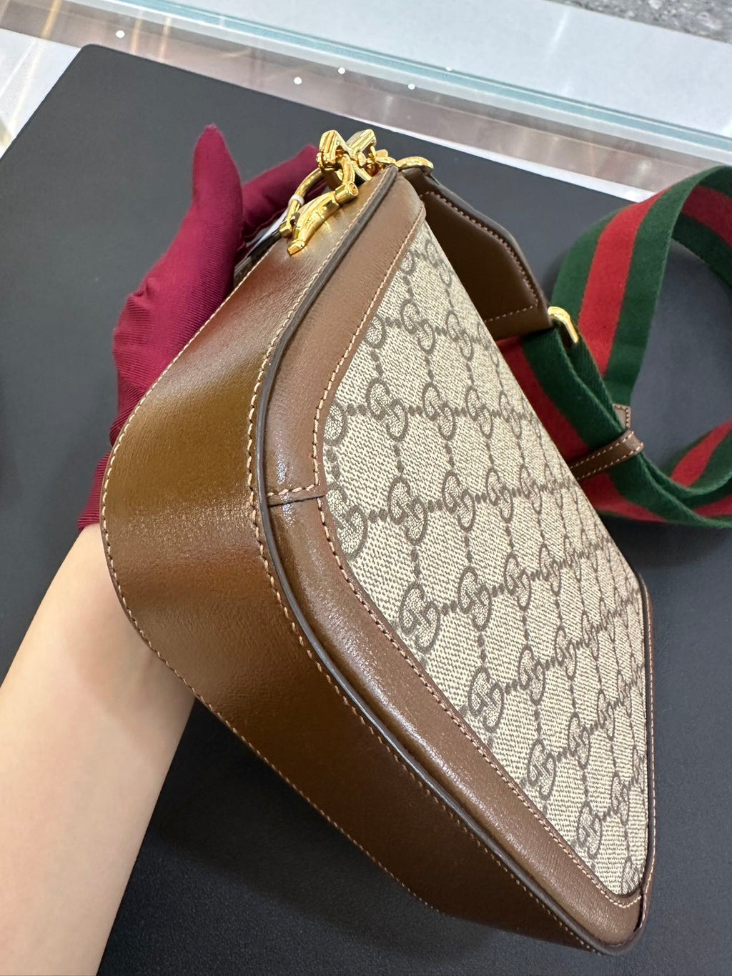 Gucci Gucci Horsebit 1955 Collection Canvas Beige 658574 HUHHG 8565