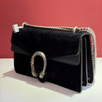 Gucci Dionysus Collection Small Shoulder Bag Alcantara Black Shoulder Bag 28x16x10.5
