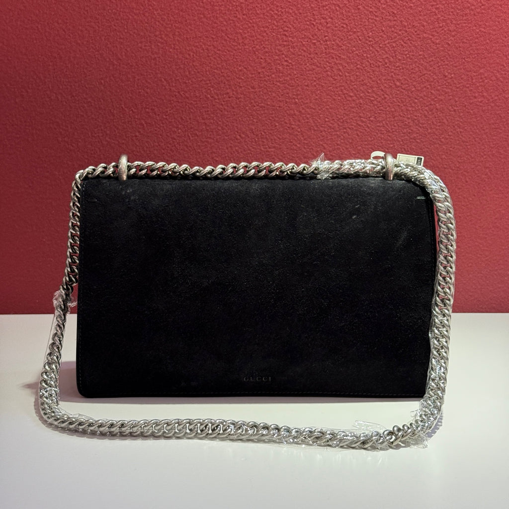 Gucci Dionysus Collection Small Shoulder Bag Alcantara Black Shoulder Bag 28x16x10.5