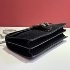 Gucci Dionysus Collection Small Shoulder Bag Alcantara Black Shoulder Bag 28x16x10.5