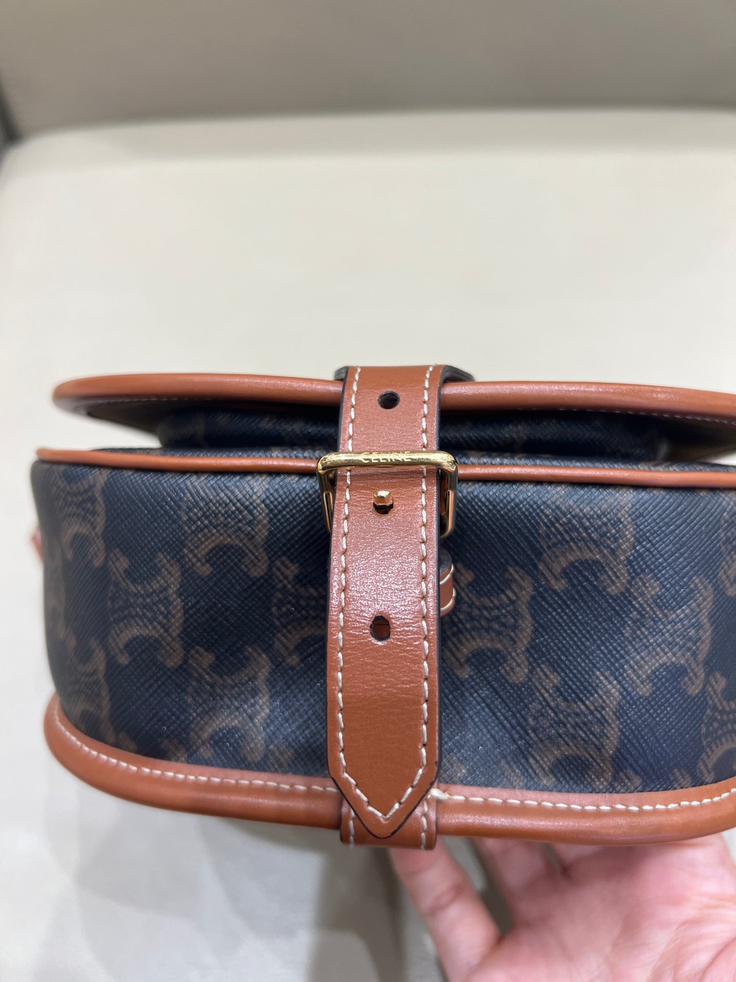 Celine Saddle Bag 7 x 7 x 3 inches (18.5 x 17 x 8 centimeters)