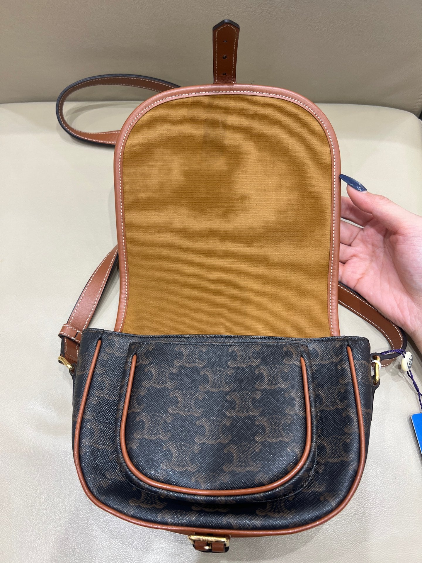 Celine Saddle Bag 7 x 7 x 3 inches (18.5 x 17 x 8 centimeters)