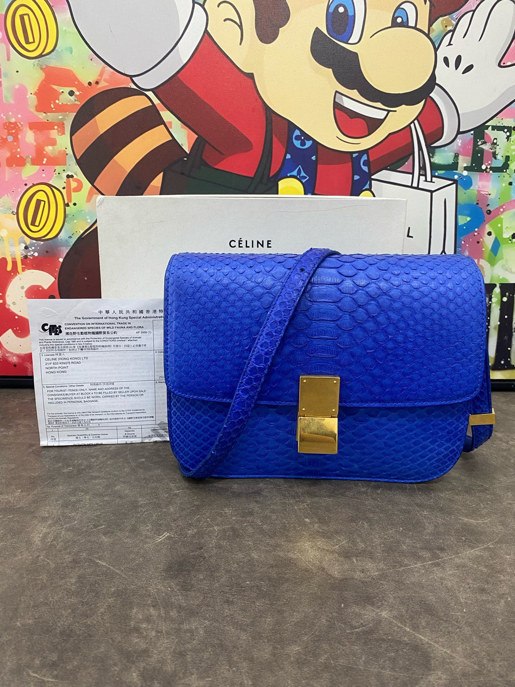 Celine Blue Shoulder Bag