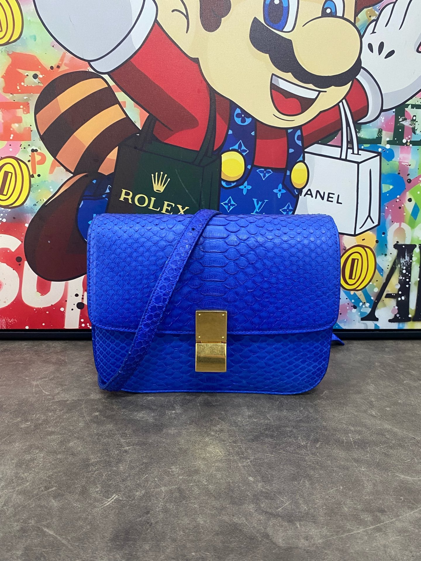 Celine Blue Shoulder Bag