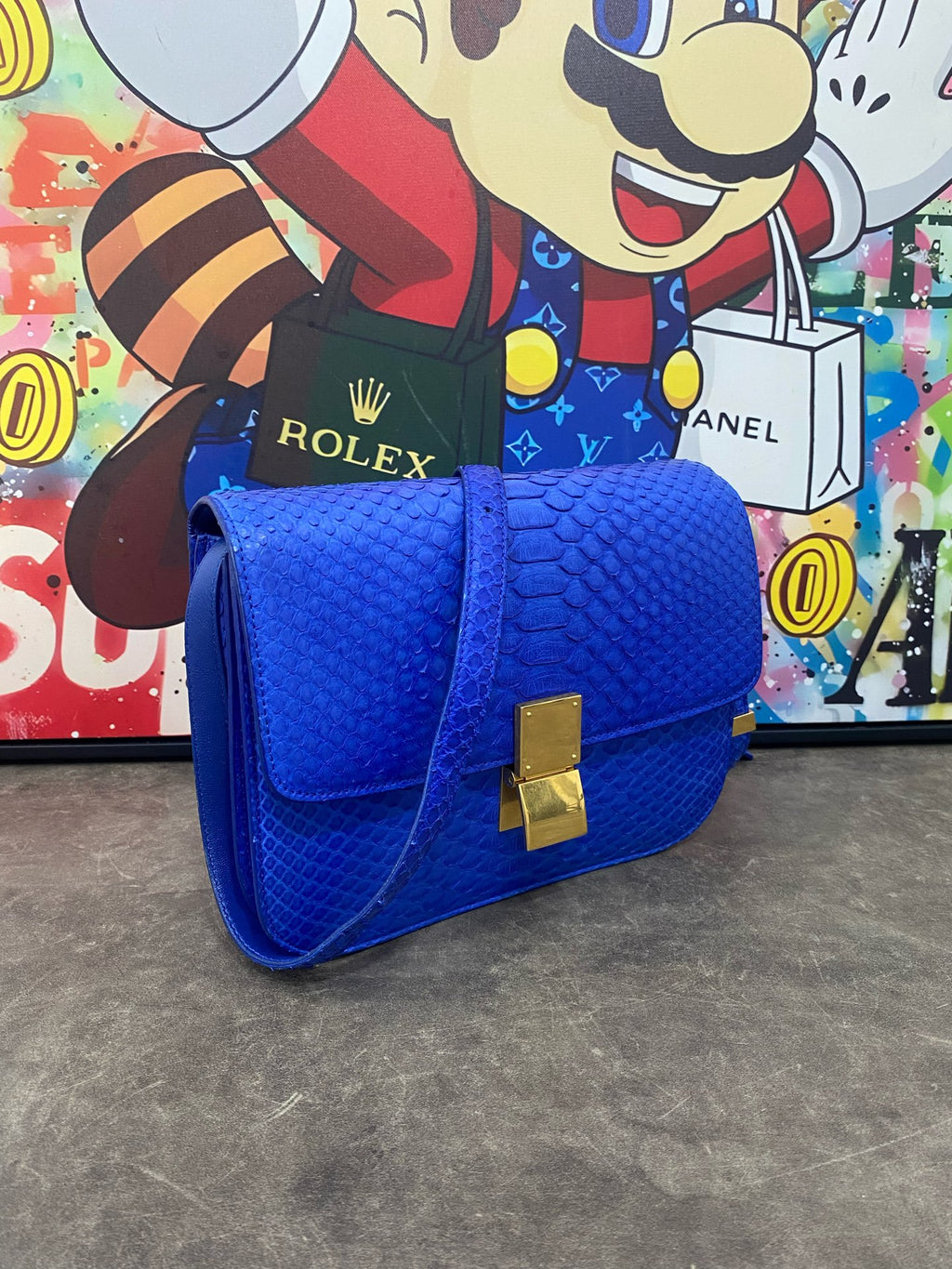 Celine Blue Shoulder Bag