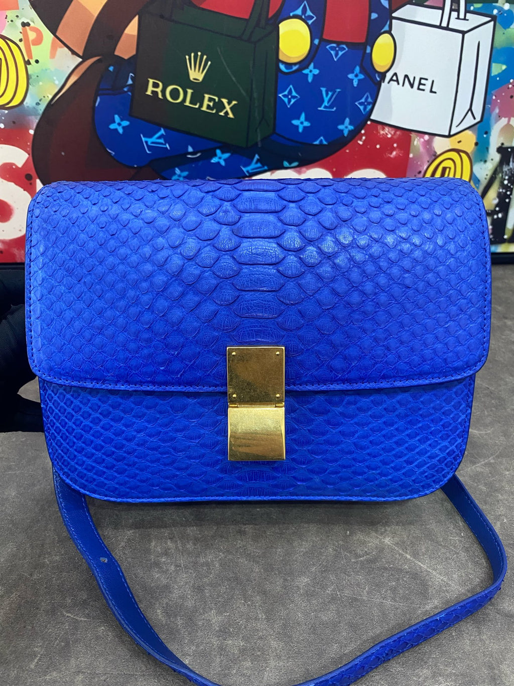 Celine Blue Shoulder Bag