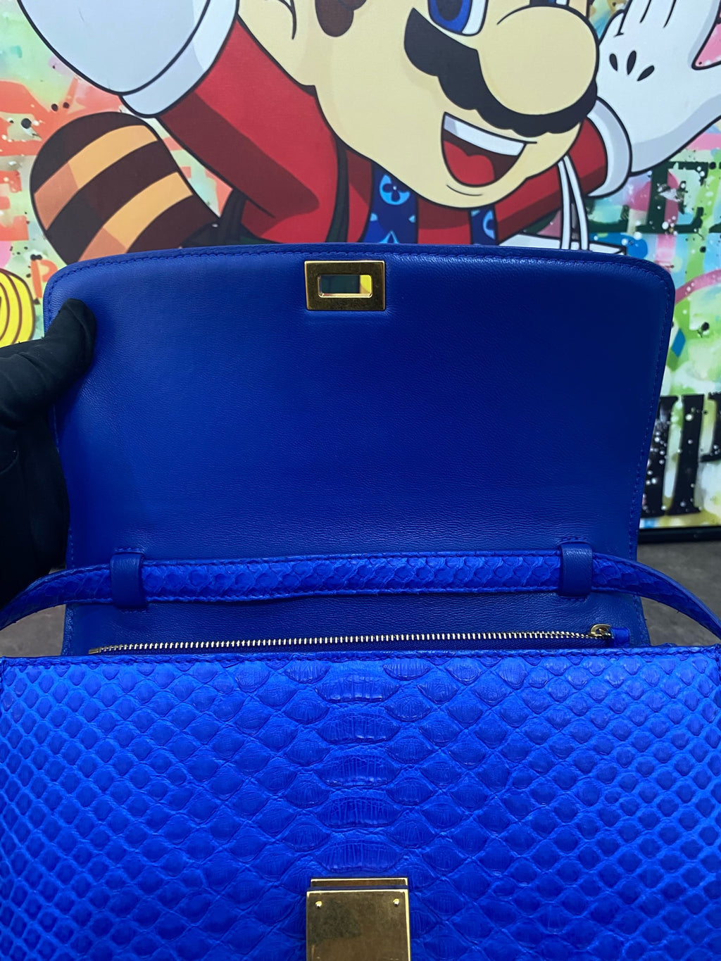 Celine Blue Shoulder Bag
