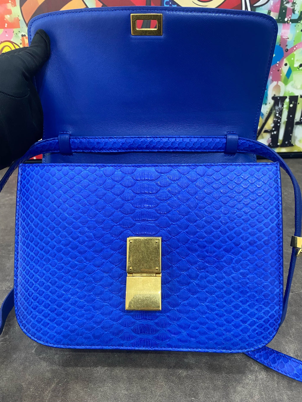 Celine Blue Shoulder Bag