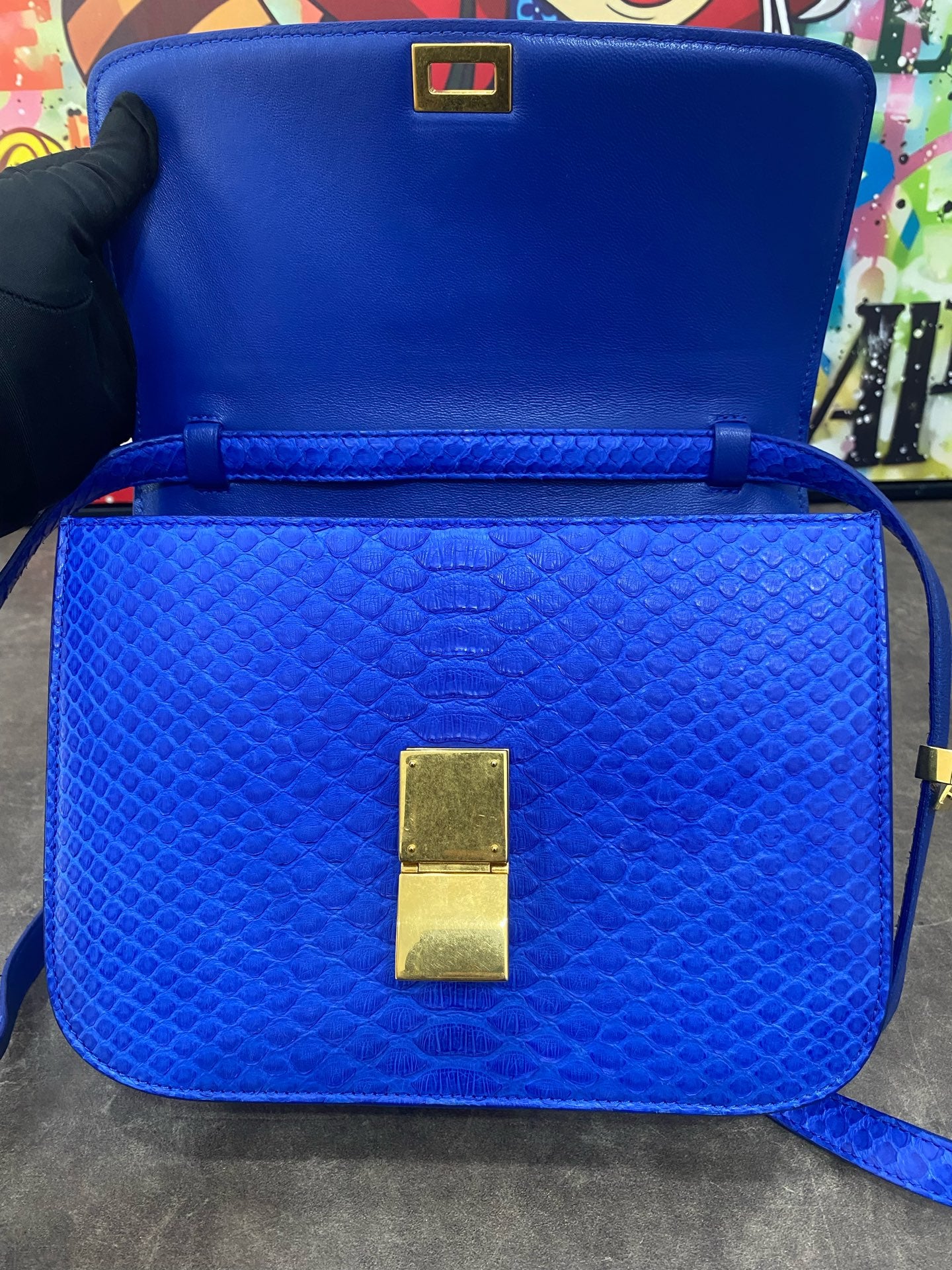 Celine Blue Shoulder Bag