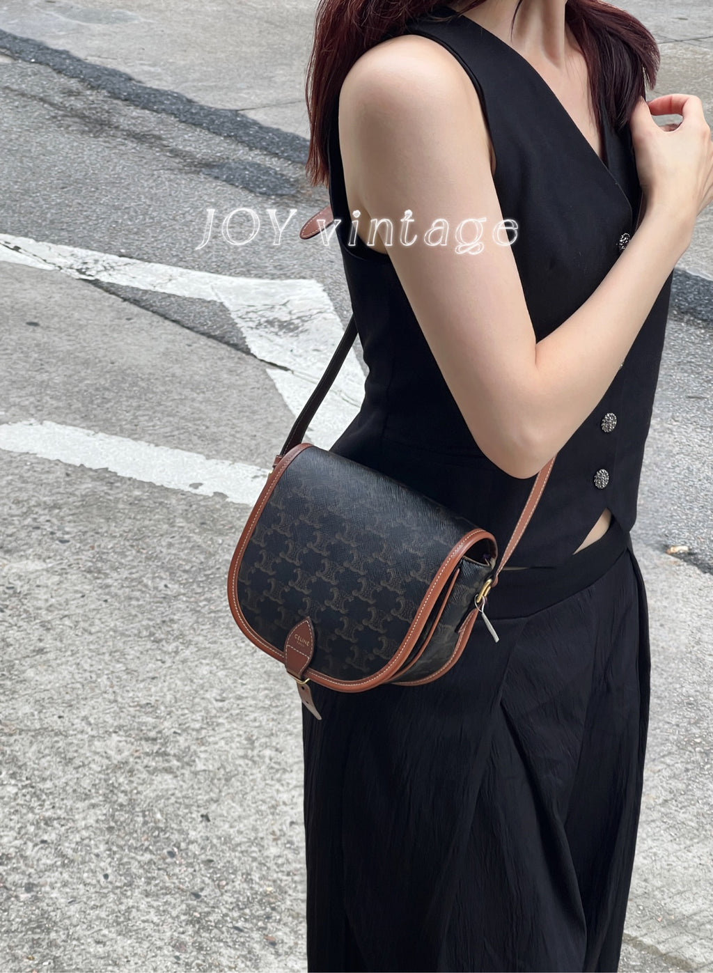 Celine Saddle Bag 7 x 7 x 3 inches (18.5 x 17 x 8 centimeters)