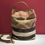 Burberry Canvas Bucket & Drawstring Bag