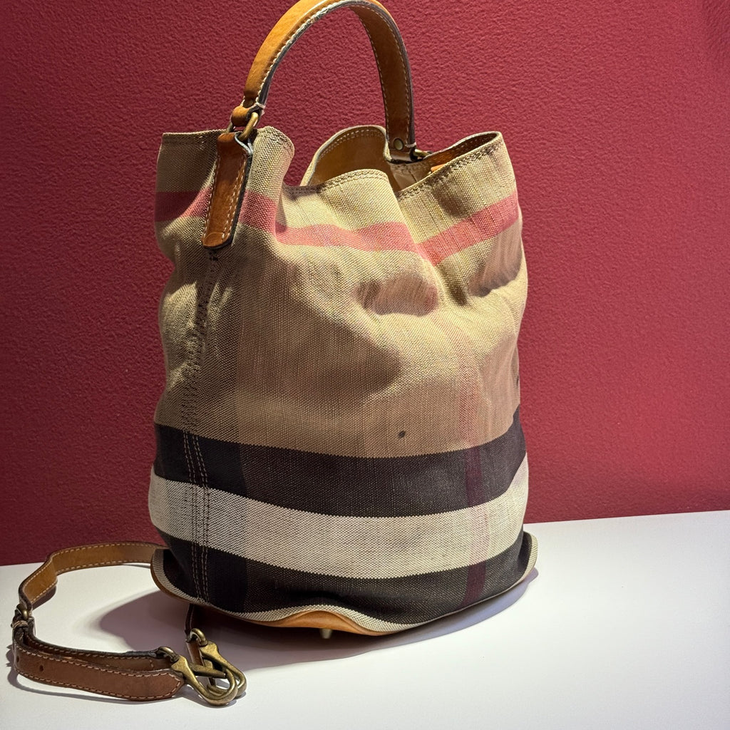 Burberry Canvas Bucket & Drawstring Bag