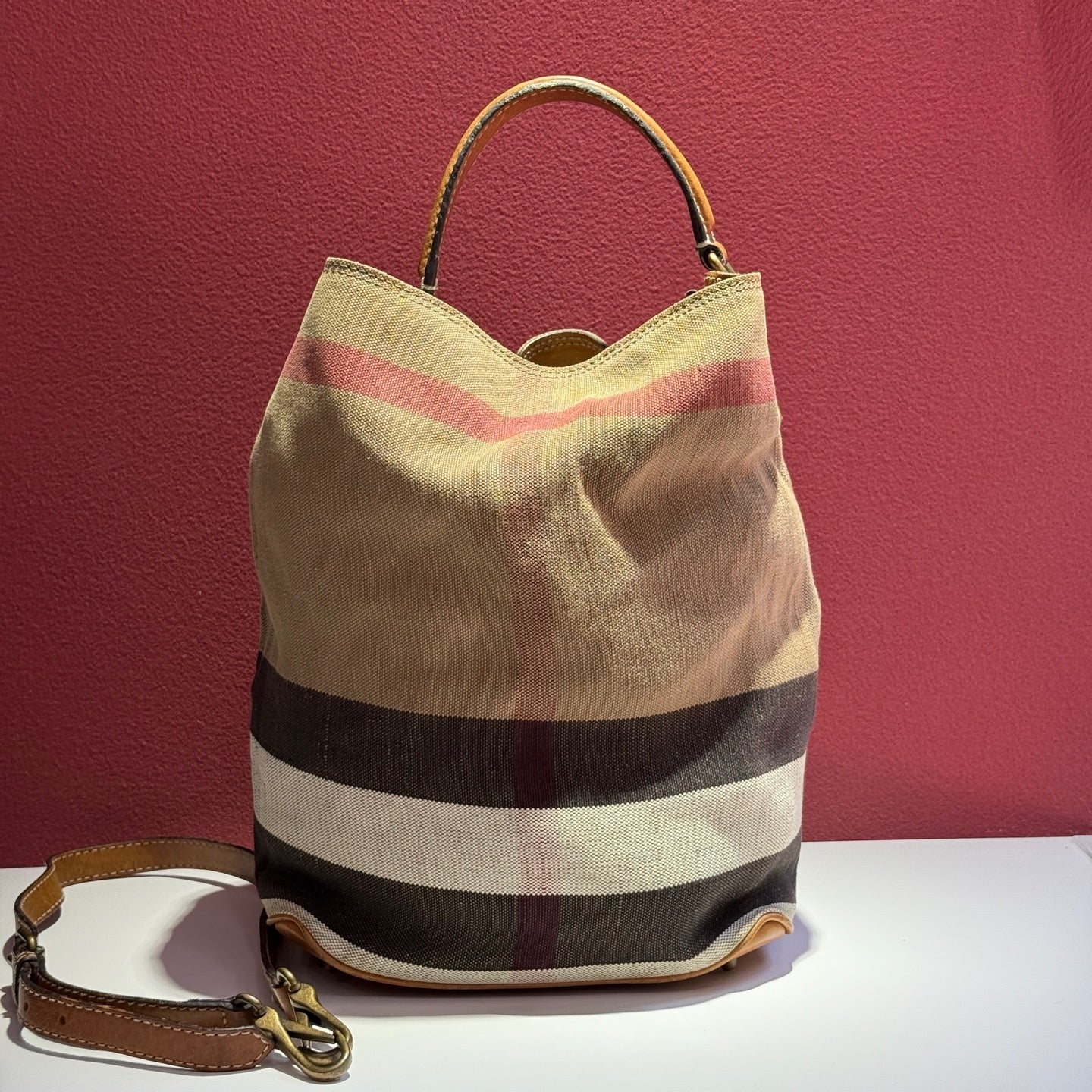 Burberry Canvas Bucket & Drawstring Bag