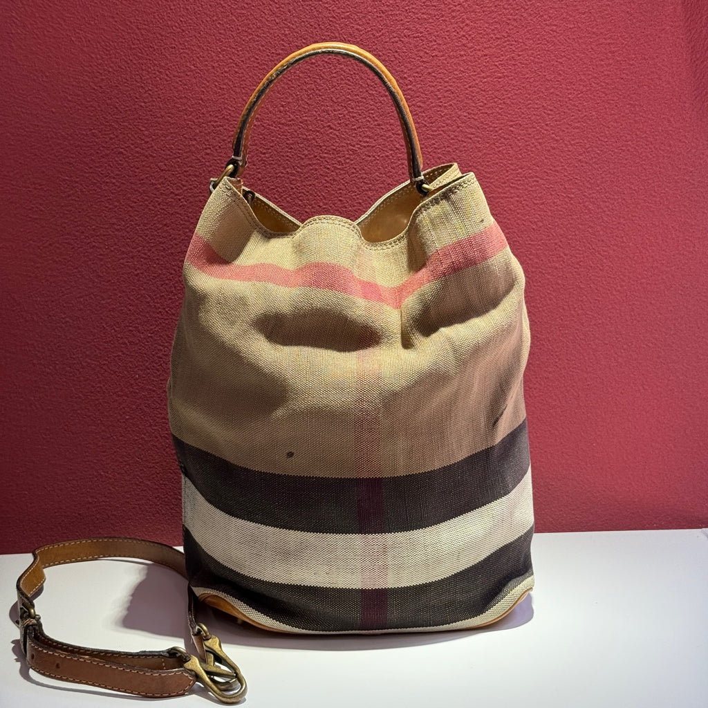 Burberry Canvas Bucket & Drawstring Bag